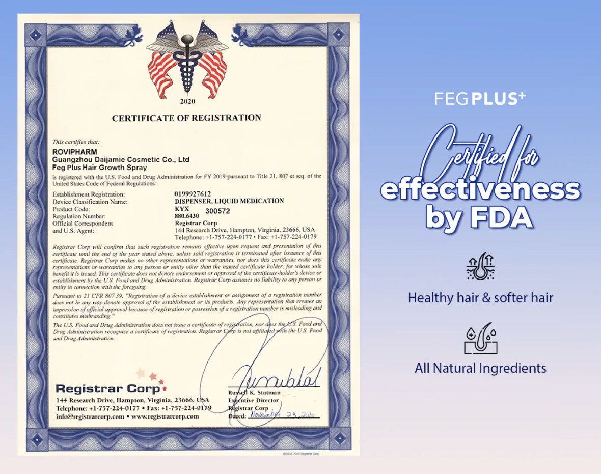 FEG PLUS Hair Growth Spray With Free Delivery